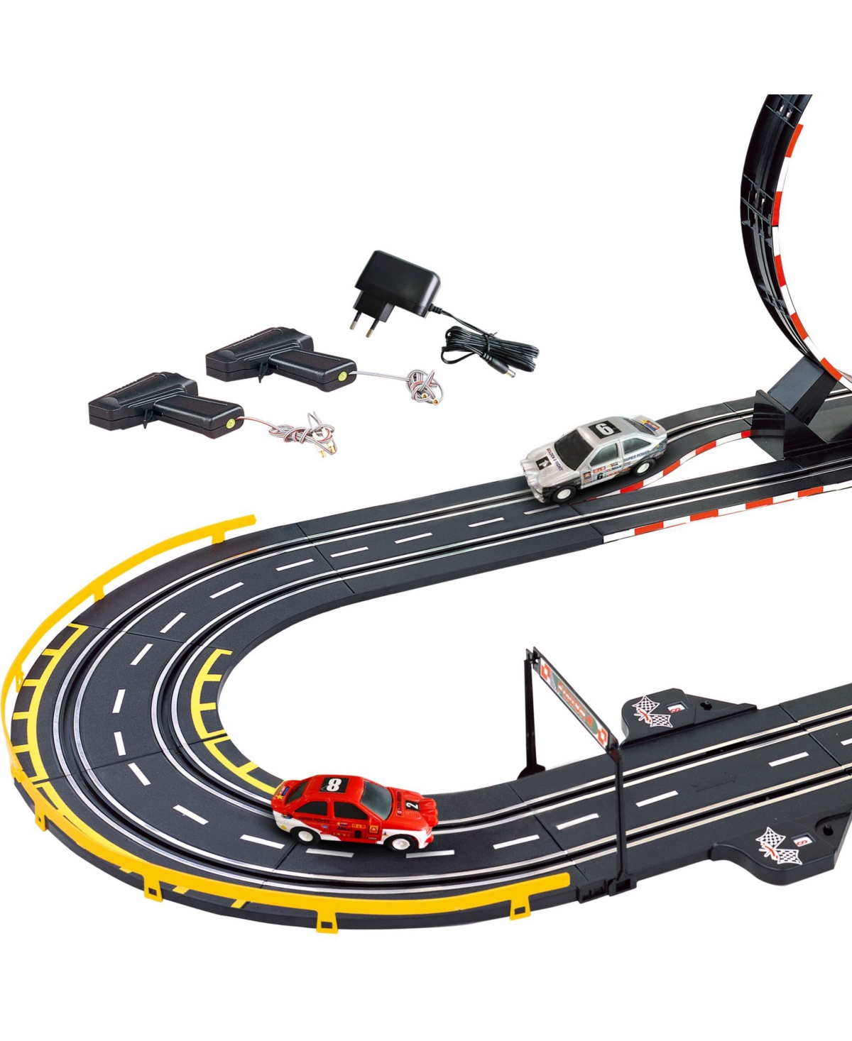 Shop Gb Pacific Parallel Looping Electric Power Road Racing Set In Black