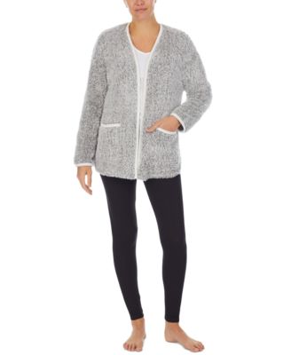 cuddl duds button front cardigan