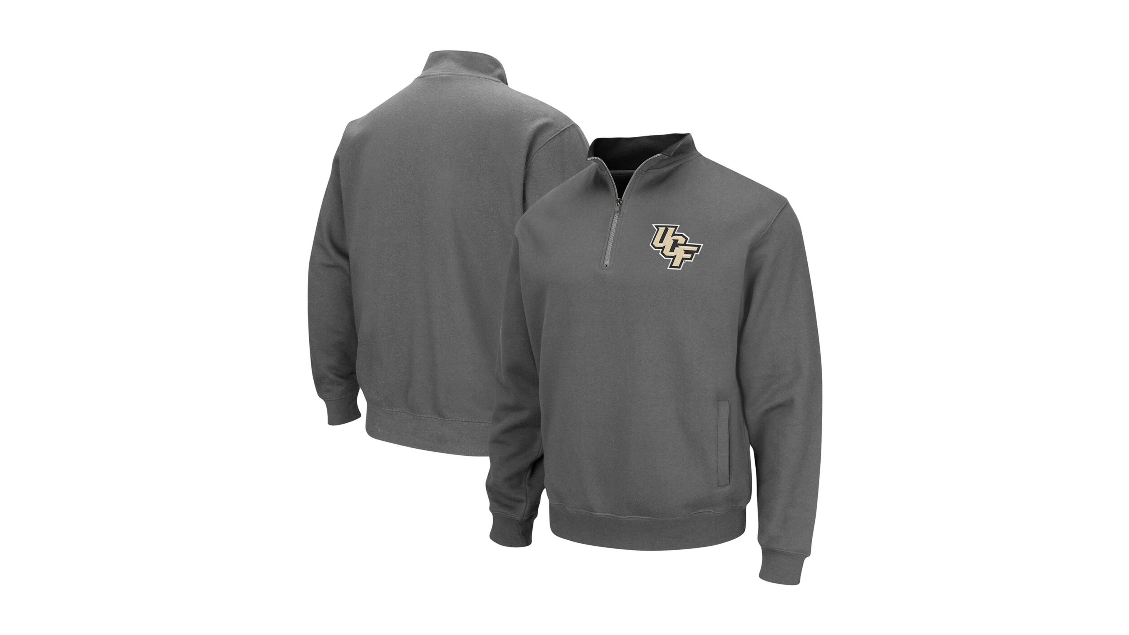 Charcoal Men's Ucf Knights Tortugas Logo Quarter-Zip Pullover Jacket
