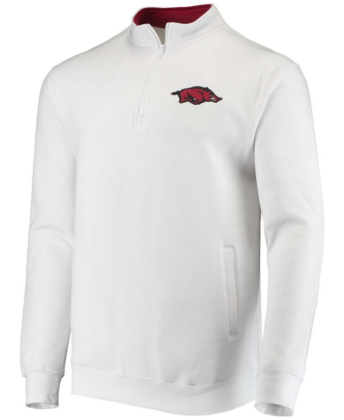 Colosseum Men's Arkansas Razorbacks Tortugas Logo Quarter-zip Jacket In Charcoal