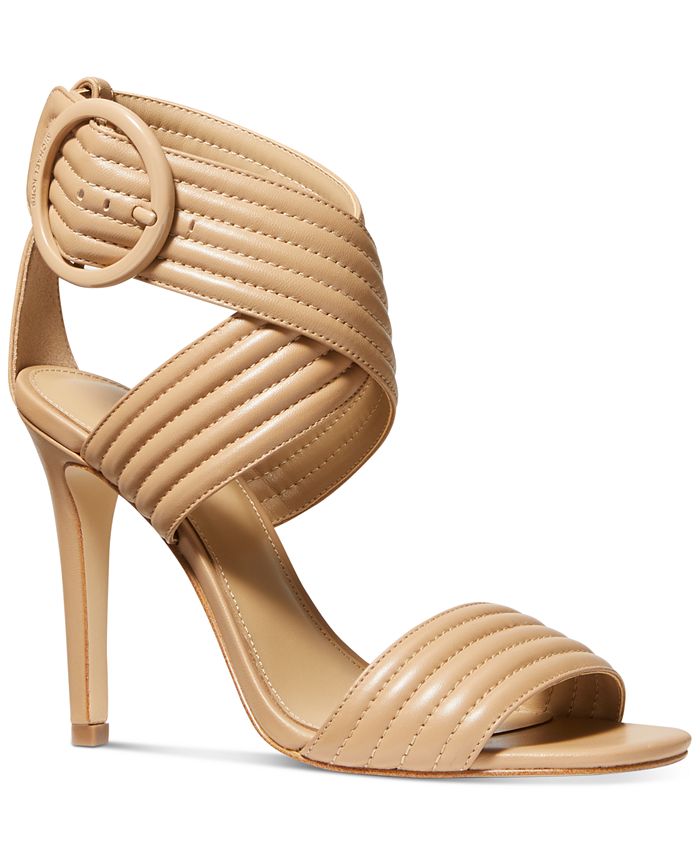 Michael Kors Women's Remi Crisscross Straps High Heel Dress Sandals ...
