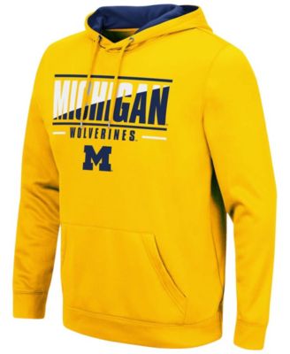 Men's Maize Michigan Wolverines Slash Stack 2.0 Pullover Hoodie