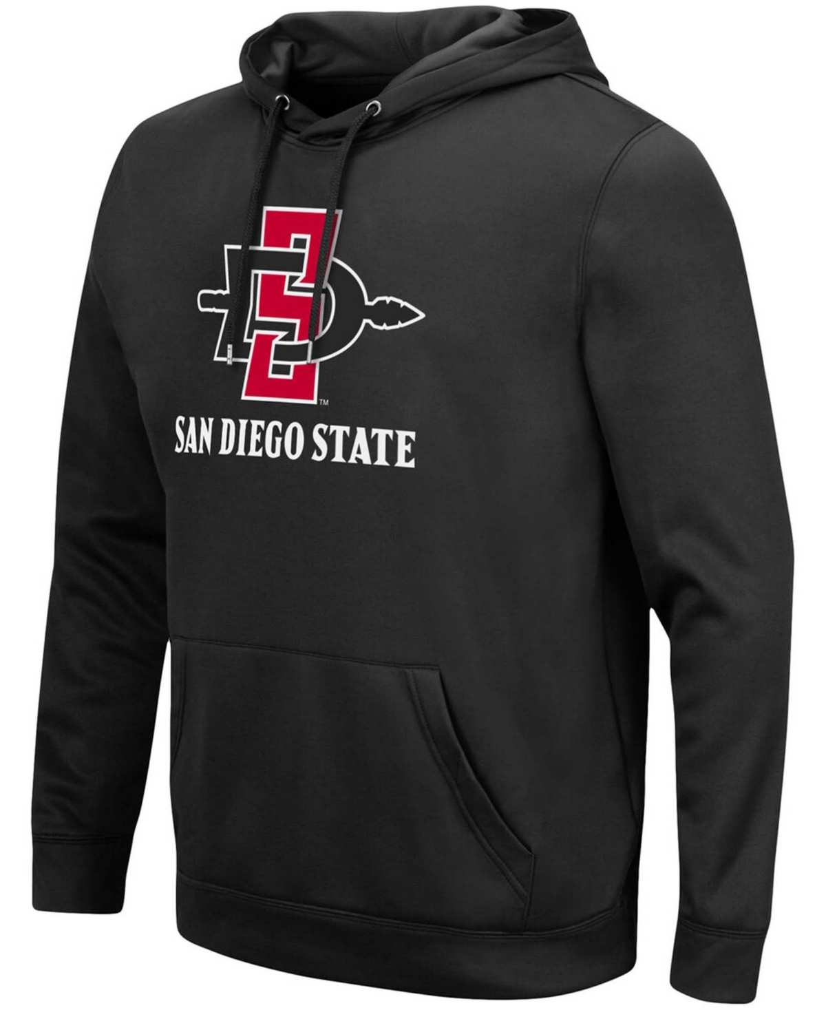 Colosseum Men's Black San Diego State Aztecs Lantern Pullover Hoodie In Black