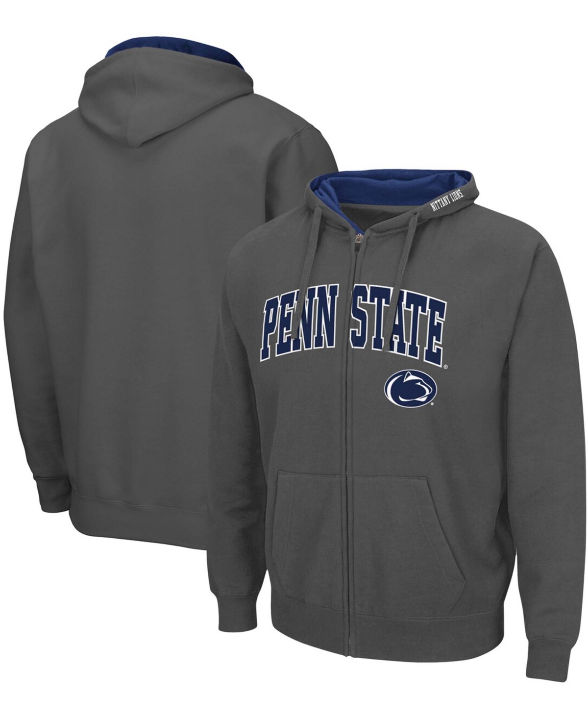 Shop Colosseum Men's Charcoal Penn State Nittany Lions Arch Logo 3.0 Full-zip Hoodie