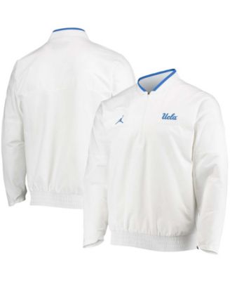 White UCLA Bruins Coach Half-Zip Jacket 