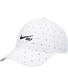 Men's White Heritage86 Washed Club Performance Adjustable Hat