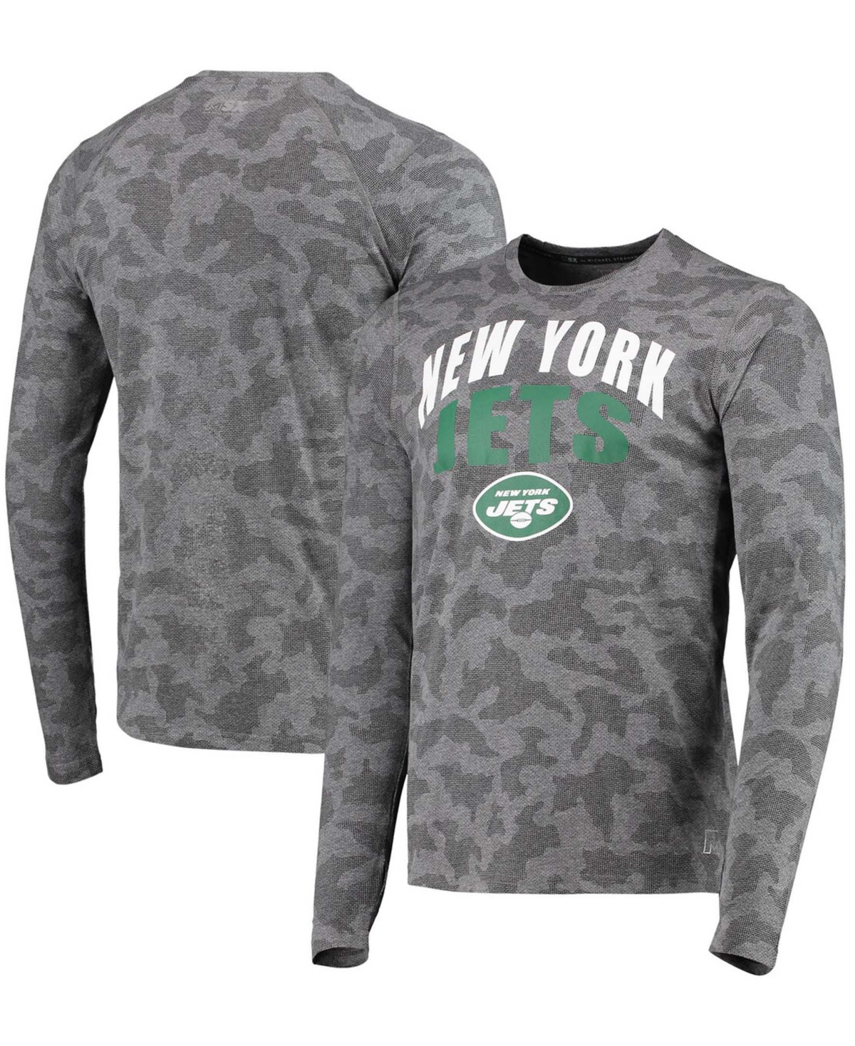 Men's Black New York Jets Camo Performance Long Sleeve T-shirt - Black