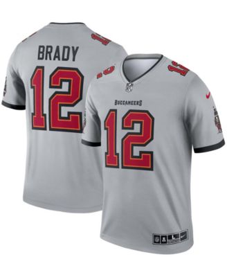 Nike Men's Tom Brady Gray Tampa Bay Buccaneers Inverted Legend Jersey - Gray