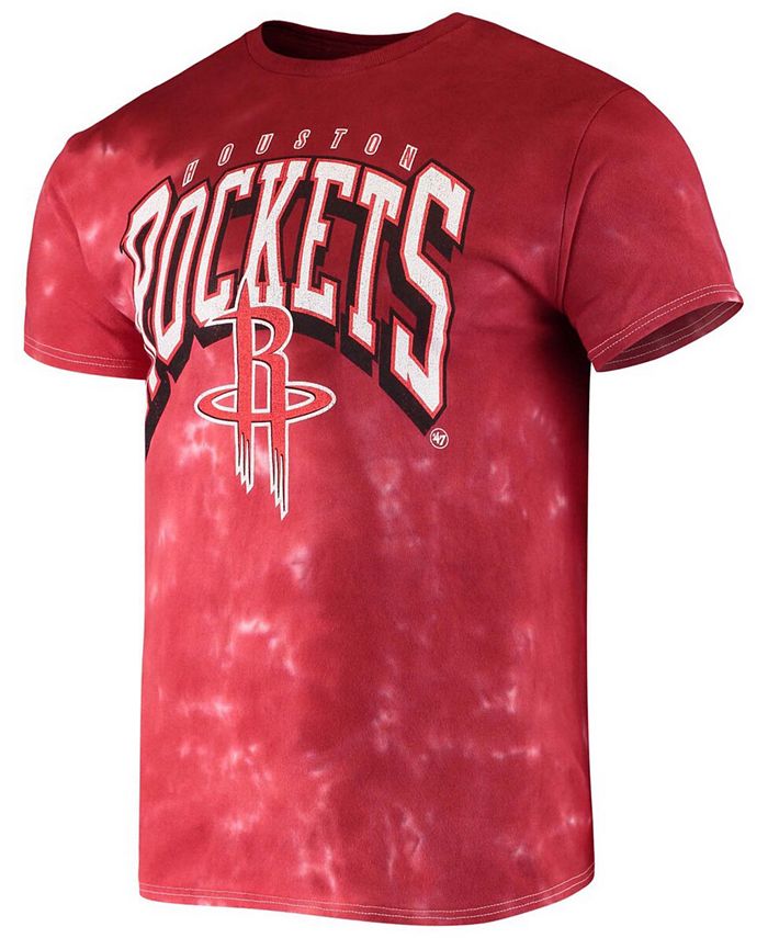 '47 Brand Men's Red Houston Rockets Vintage-Inspired Tie Dye Tubular T ...