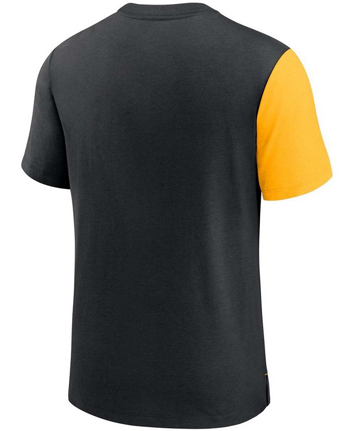 Nike Men's Black, Gold-Tone Pittsburgh Steelers Pop Performance T-shirt ...
