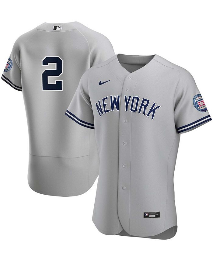 Men's Nike Derek Jeter Gray New York Yankees Road Replica Player Jersey