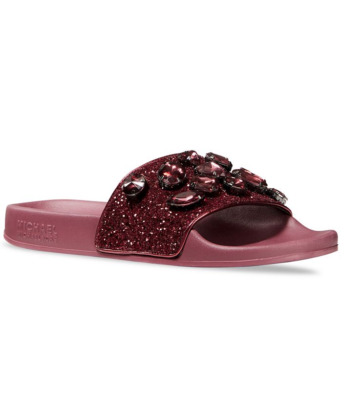 Michael Kors Women's Gilmore Rhinestone Sparkly Slide Sandals & Reviews -  Sandals - Shoes - Macy's
