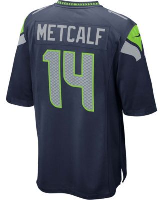 Men's Seattle Seahawks DK Metcalf Navy Game Player Jersey