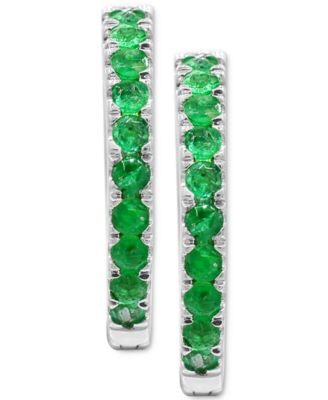 Lab-Grown Sapphire (1/2 ct. t.w.) & White Sapphire (1/4 ct. t.w.) Reversible Hoop Earrings