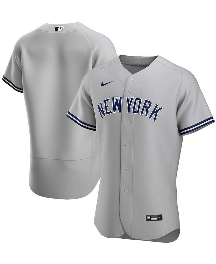 Nike Men's Gray New York Yankees Road Authentic Team Jersey - Macy's