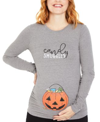 Motherhood Maternity - Candy Smuggler Halloween Graphic-Print Maternity T-Shirt