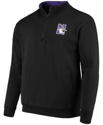 Men's Black Northwestern Wildcats Tortugas Logo Quarter-Zip Jacket