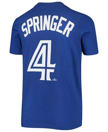 Youth Nike George Springer Royal Toronto Blue Jays Player Name & Number T- Shirt