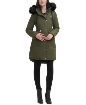 macys womens green coats