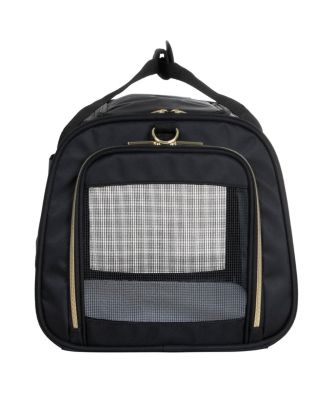 Soft Sided Multi-Entry Collapsible Travel Medium Pet Carrier Duffel With Removable Lining