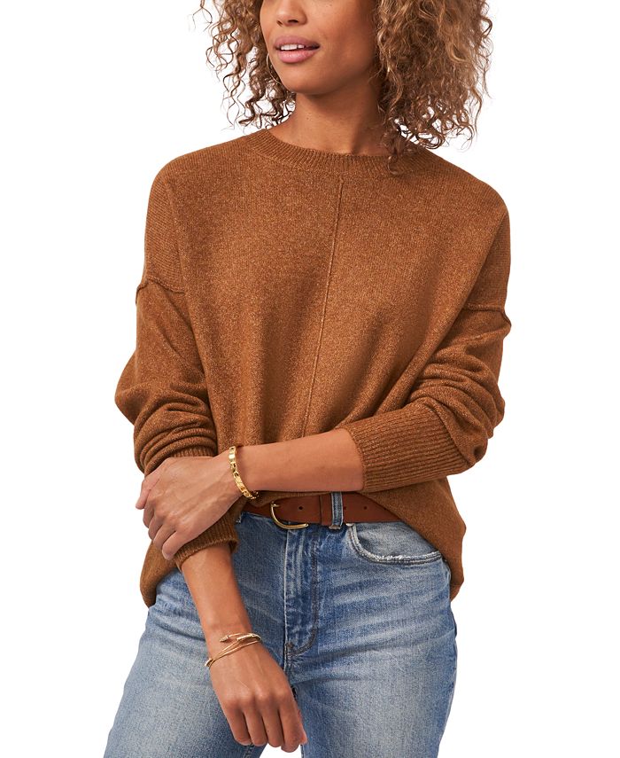 Vince Camuto Long Sleeve Extend Shoulder Sweater & Reviews Women Macy's