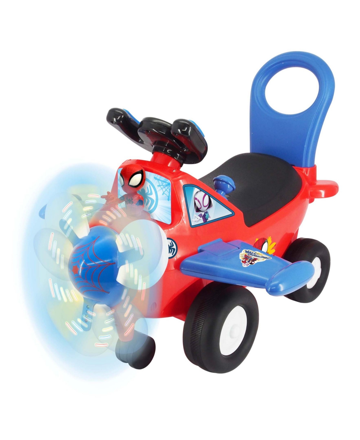 Marvel Babies' Lights And Sounds Spidey Activity Plane Ride-on In Multi