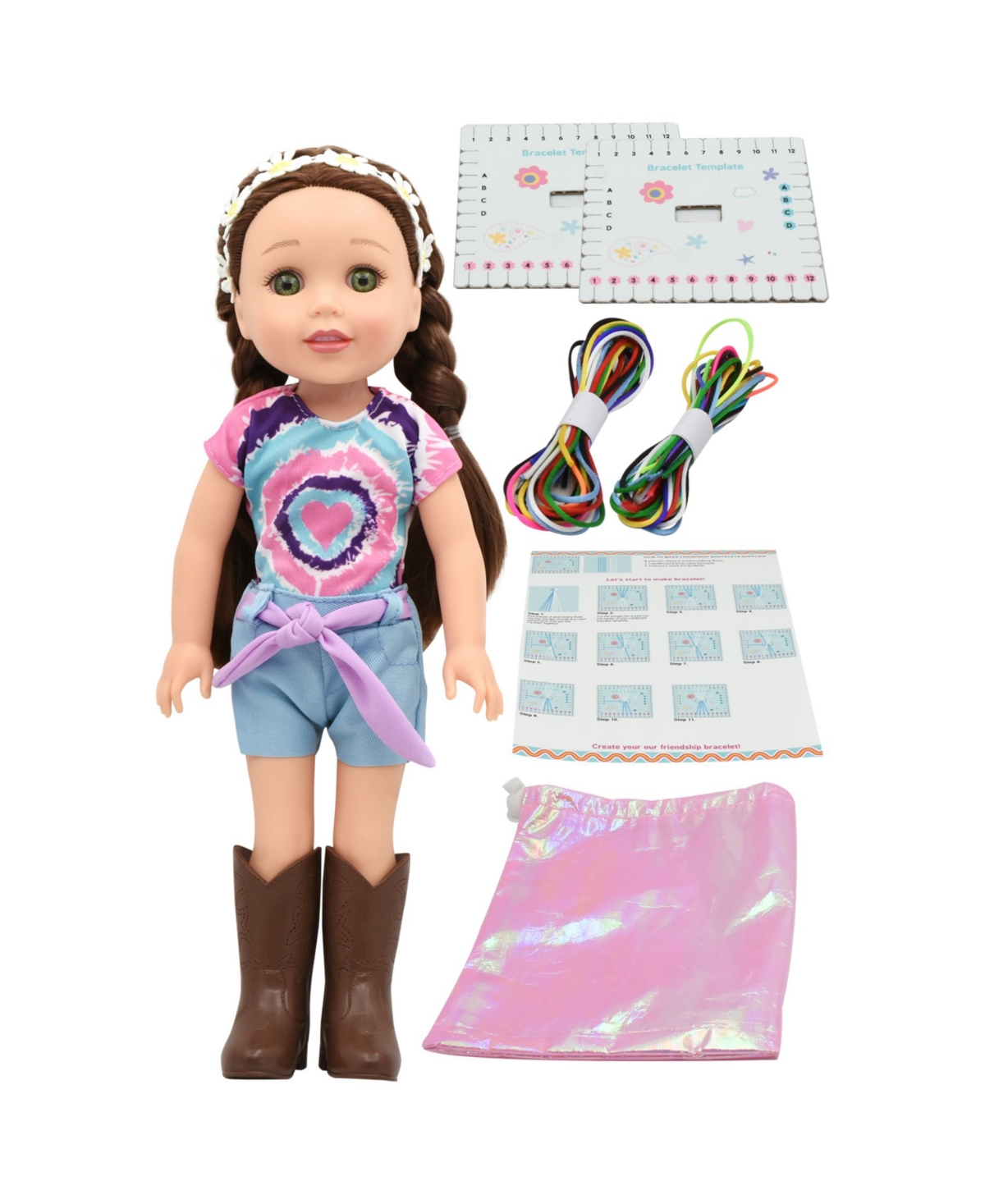 Style Dreamers Friendship Bracelet Play Set With Doll, 7 Piece In Multi