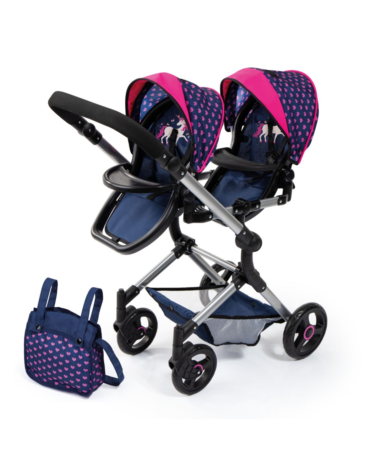 Bayer Twin Baby Doll Pram Neo In Blue