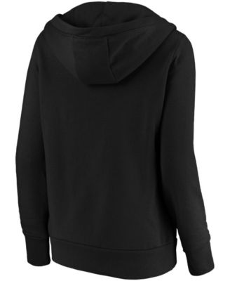 Plus Size Black Chicago White Sox Official Logo Crossover V-Neck Pullover Hoodie