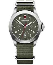 Men's Swiss Heritage Green NATO Strap Watch 40mm