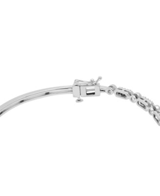 Diamond Bangle Bracelet (1/2 ct. t.w.), in Sterling Silver, 14k Gold-Plated Sterling Silver or 14k Rose Gold-Plated Sterling Silver, Created for Macy's