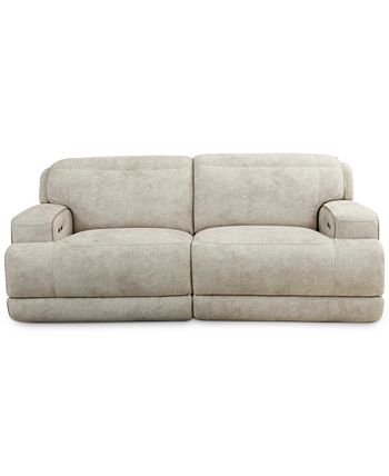 Furniture - Sebaston 2-Pc. Fabric Sofa with 2 Power Motion Recliners