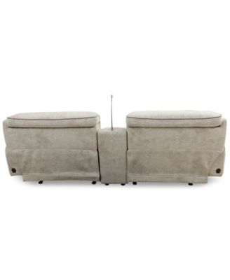 Sebaston 3-Pc. Fabric Sofa with 2 Power Motion Recliners and 1 USB Console, Created for Macy's