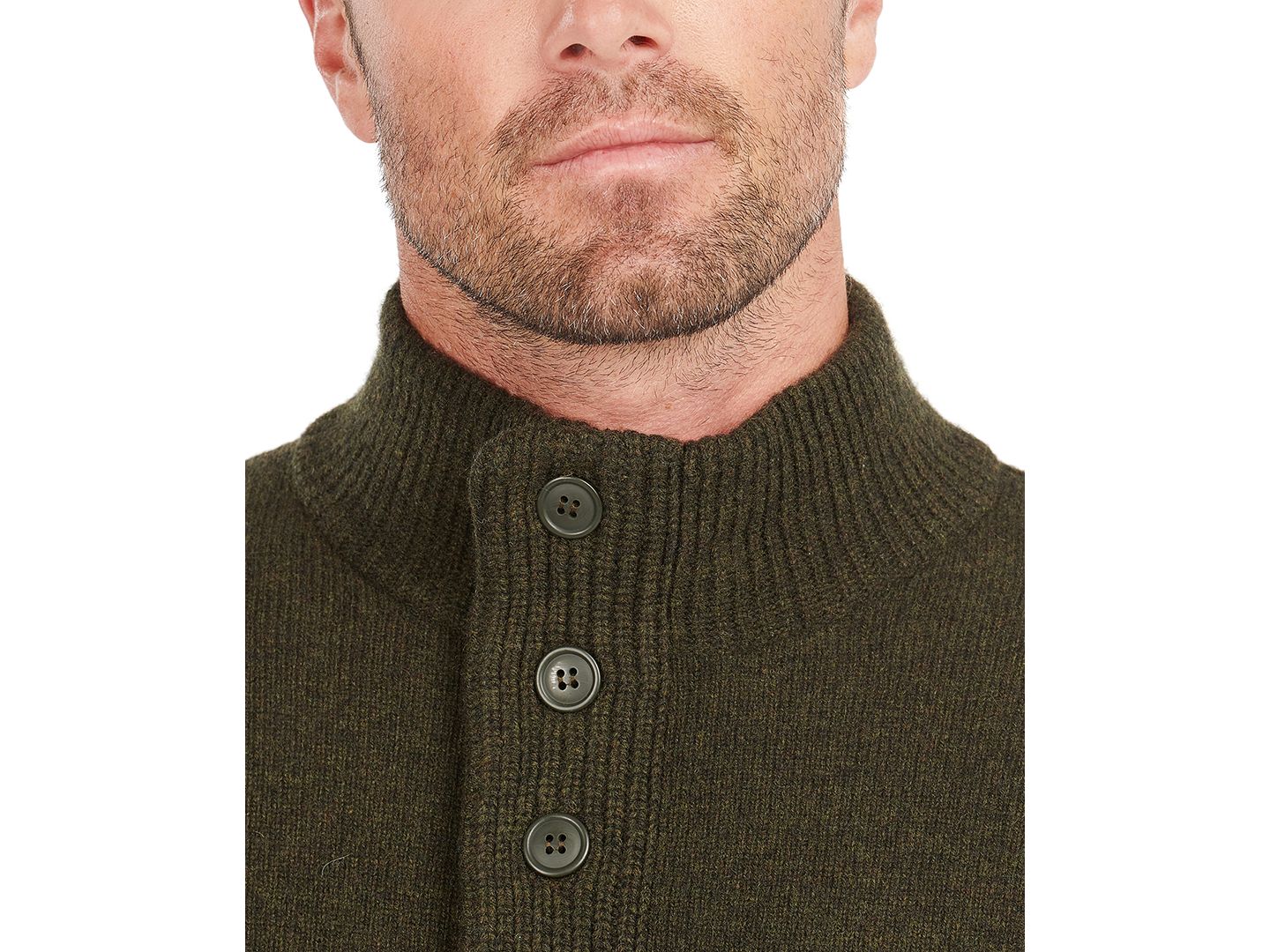 Мужской джемпер Barbour Essential Patch на молнии 1/2, цвет: Seaweed — фото 3