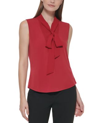 calvin klein tie neck top