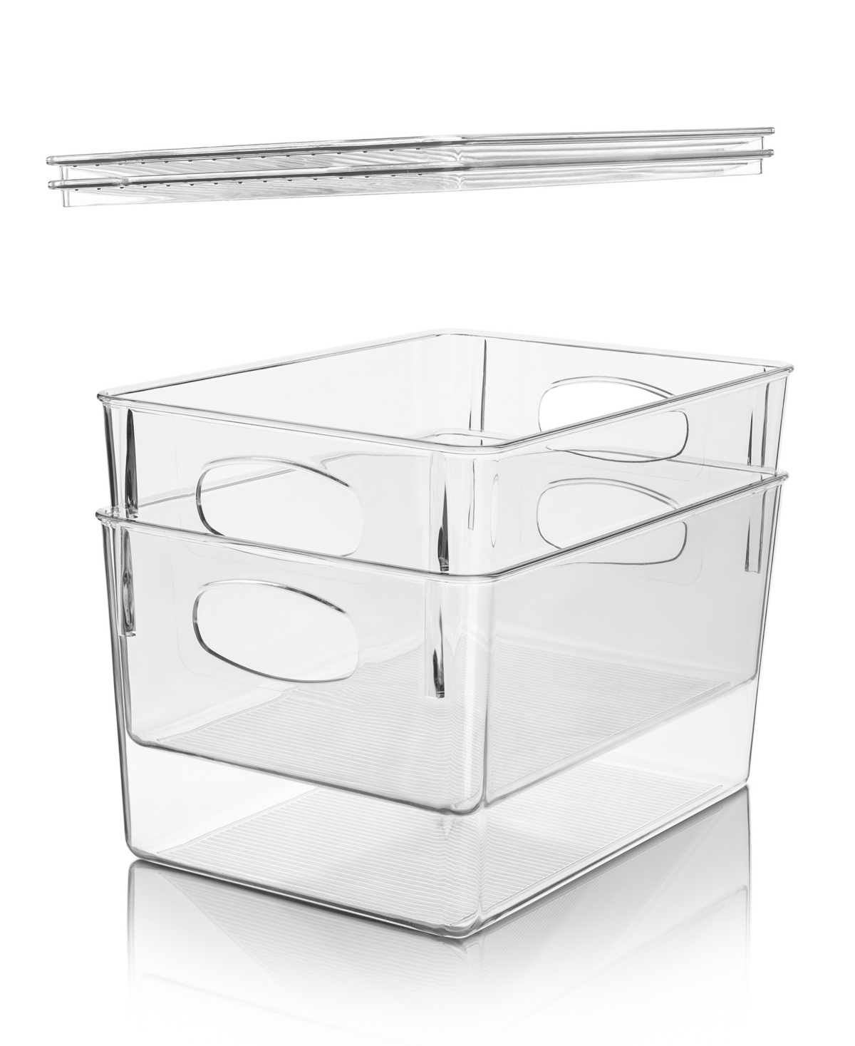 Shop Sorbus Storage Bin With Lid, Set Of 2 In Clear