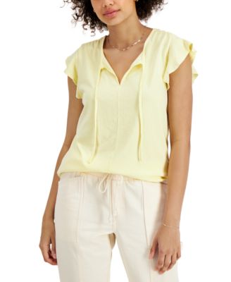 Style & Co - Ruffled-Sleeve Top