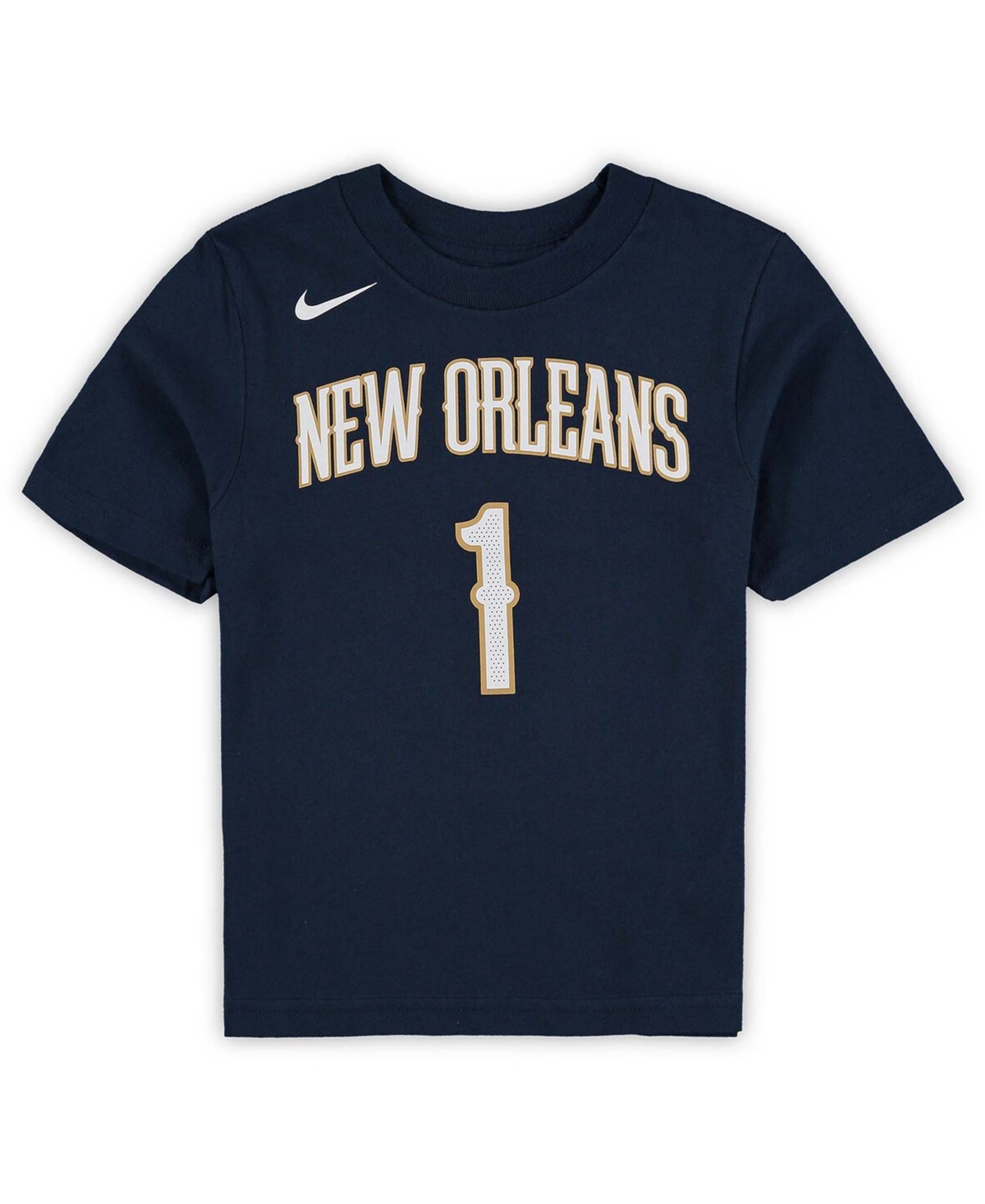 Preschool Girls and Boys Zion WilliamsonNew Orleans Pelicans Team Name Number T-shirt - Navy