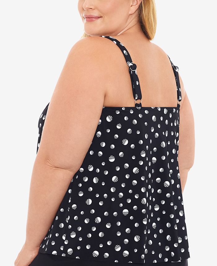 Swim Solutions Plus Size ALine Tankini Top, Created for Macy's Macy's