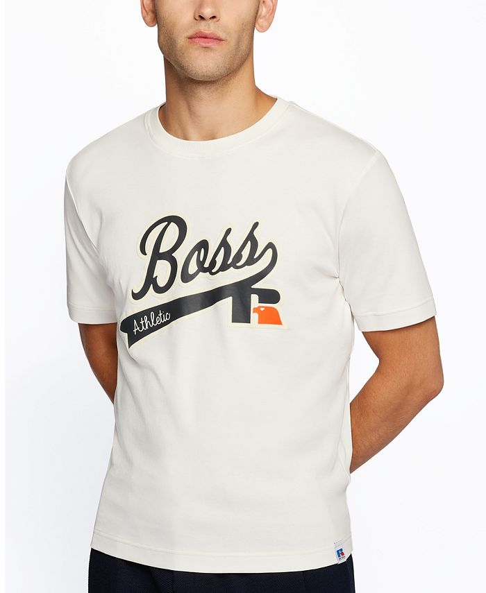 Hugo Boss BOSS Men's Russell Athletics Relaxed-Fit Cotton T-Shirt - Macy's