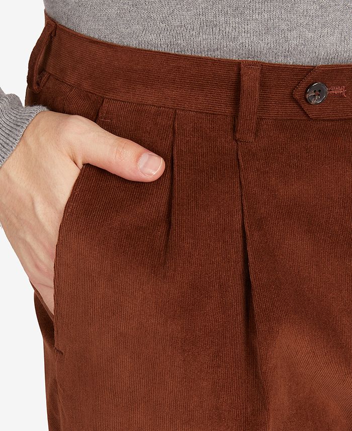 Lauren Ralph Lauren Men's Classic/Regular Fit Corduroy Double Reverse Pleated Dress Pants