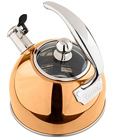 Stainless Steel 2.6-Qt. Copper Tea Kettle with Copper Handle