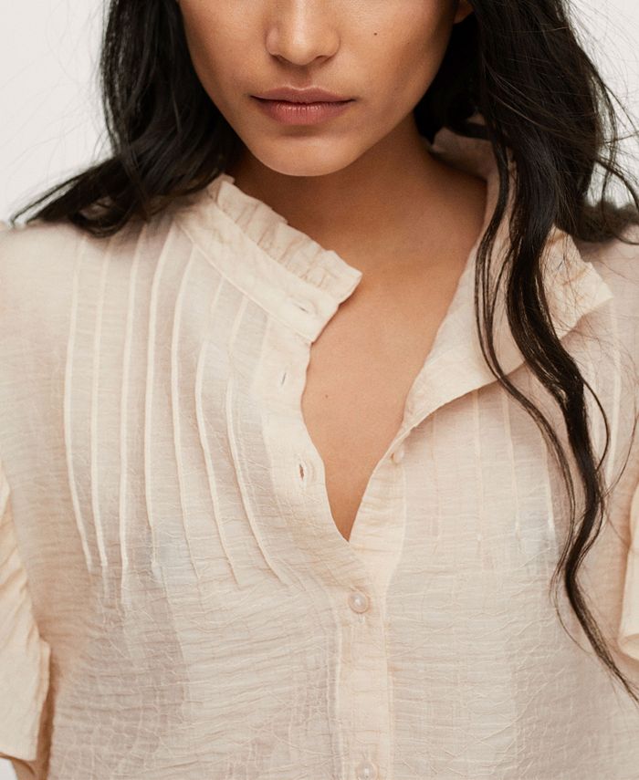 MANGO Women's Ruffled Lyocell Blouse & Reviews - Tops - Women - Macy's