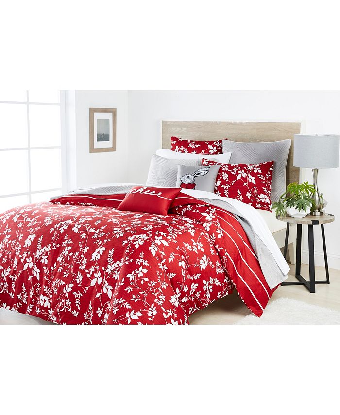Charter Club CLOSEOUT! Leaves Silhouette Reversible3Pc. Comforter Set
