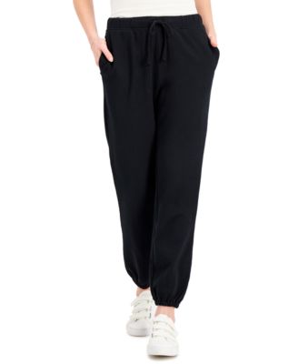 Style & Co - Petite Solid High-Waisted Sweatpants