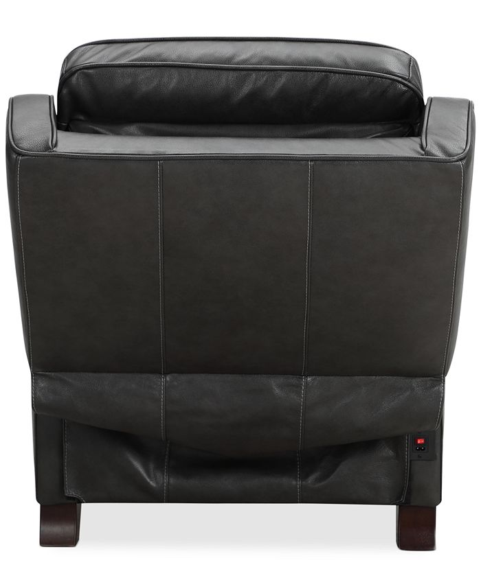 Furniture CLOSEOUT! Haizen 32" Leather Power Recliner, Created for Macy