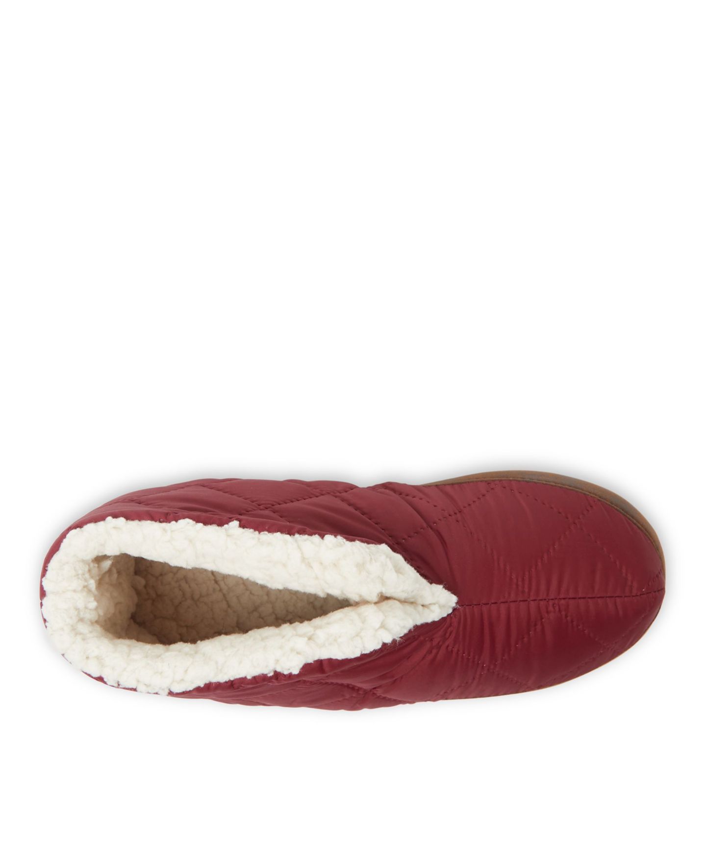 Женские тапочки Dearfoams Haven Warm Up Nylon Bootie Slippers, цвет: Каберне — фото 7