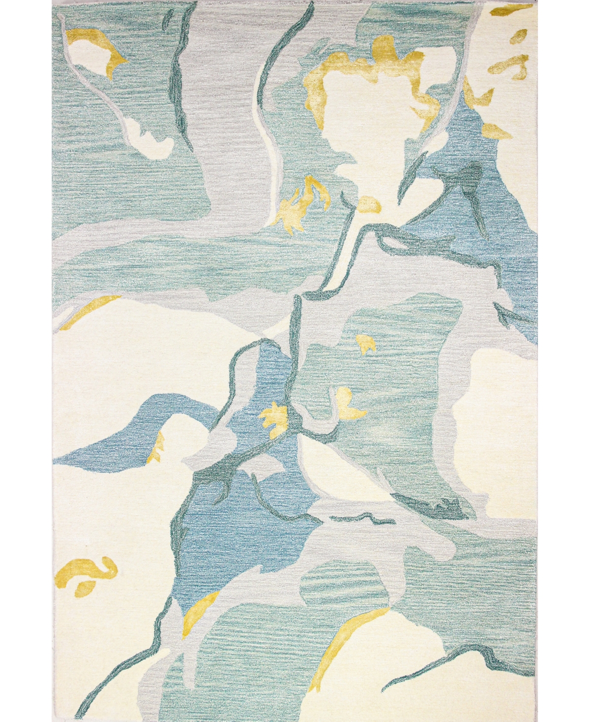 Bb Rugs Downtown HG382 7' 9in x 9' 9in Area Rug - Ivory, Aqua