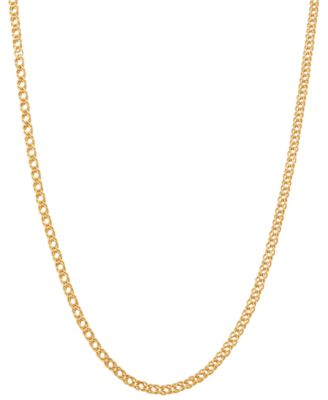 18 20 Double Curb Link Chain Necklace Collection 3 1 2mm In 10k Gold