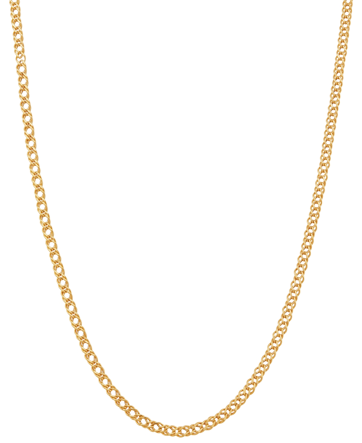 Shop Italian Gold Double Curb Link 20" Chain Necklace (3-1/2mm) In 10k Gold In Yellow Gold
